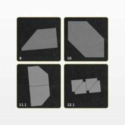 Accuquilt Skabeloner - Go! Qube 9" Block Companion Set - Corners - 55786