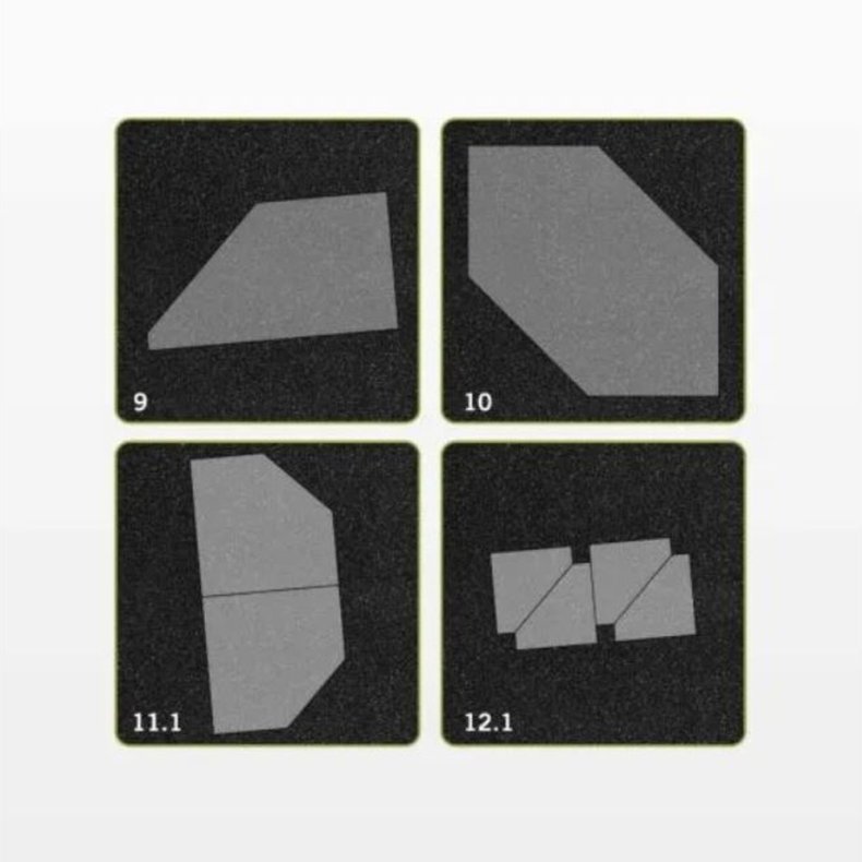 Accuquilt Skabeloner - Go! Qube 9" Block Companion Set - Corners - 55786
