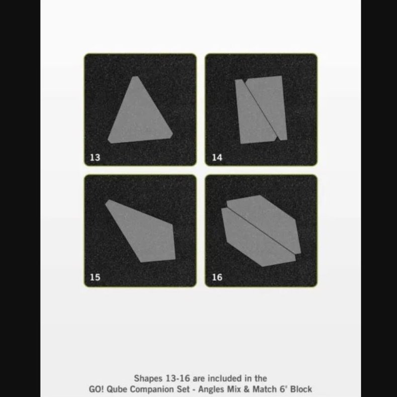 Accuquilt Skabeloner - Go! Qube 6" Block Companion Set - Angles 55788