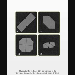 Accuquilt Skabeloner - Go! Qube 6" Block Companion Set - Corners 55784