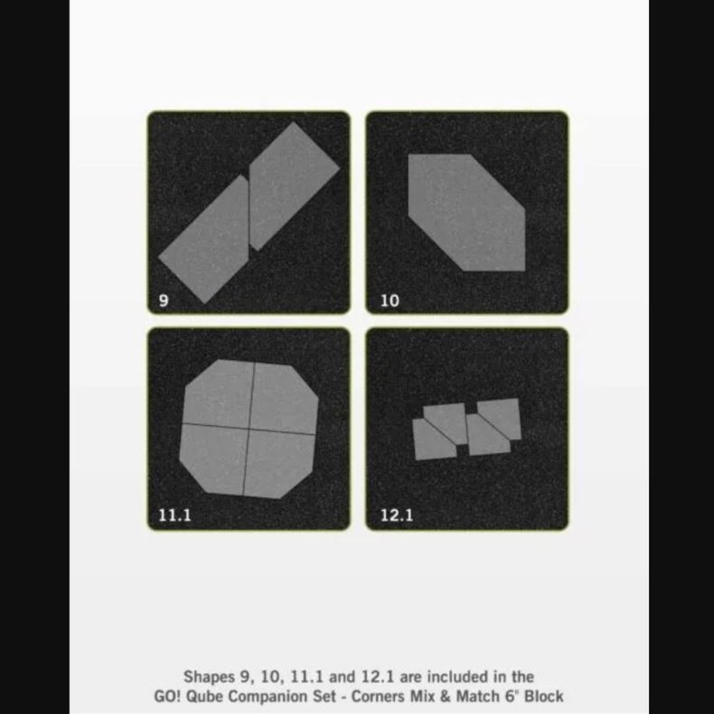 Accuquilt Skabeloner - Go! Qube 6" Block Companion Set - Corners 55784