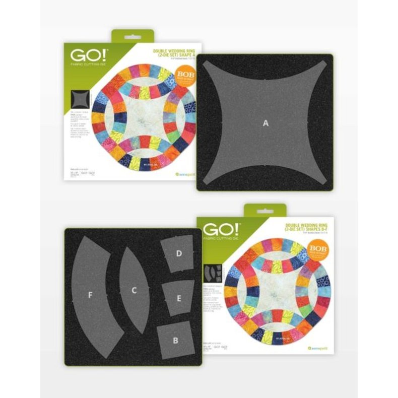 Accuquilt Skabelon - Double wedding ring (11�") 55078