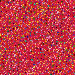 Bagside Patchworkstof - Glass beads - Red