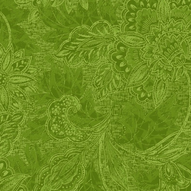 Bagside Patchworkstof - Shadows - Jacquard green