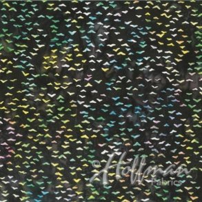 Batikstof - Birds Chestnut