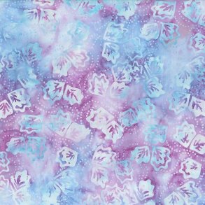 Batikstof - Twirling Leaves Lilac