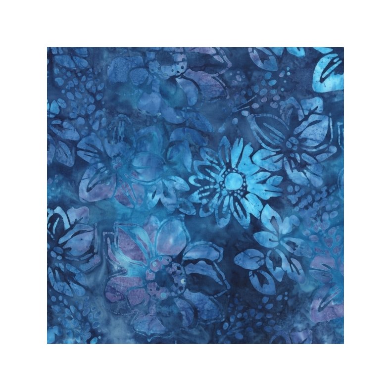 Batikstof - Gazebo Flower Violet