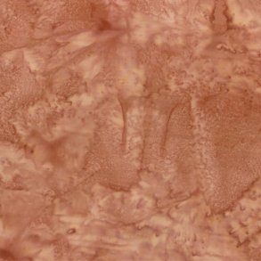 Batikstof - Ensfarvet Meleret - Rust