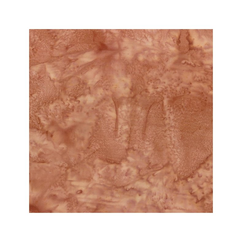 Batikstof - Ensfarvet Meleret - Rust