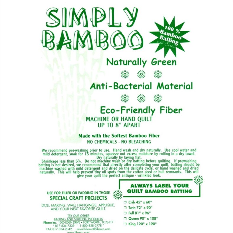 Simply bamboo - Bambus mellemfoer 200 x 244cm