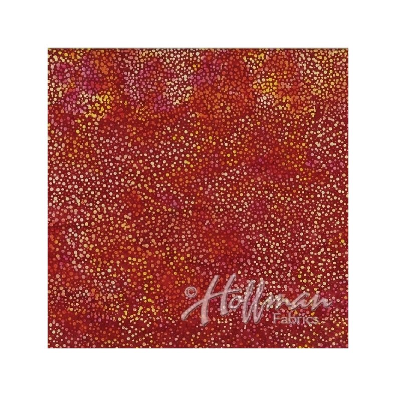 Batikstof - Dot Garnet