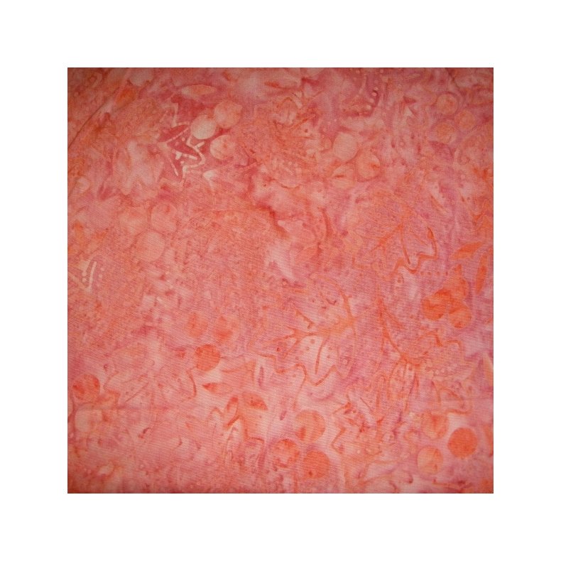 Reststykke - 71 batikstof Pink blade - 138 cm