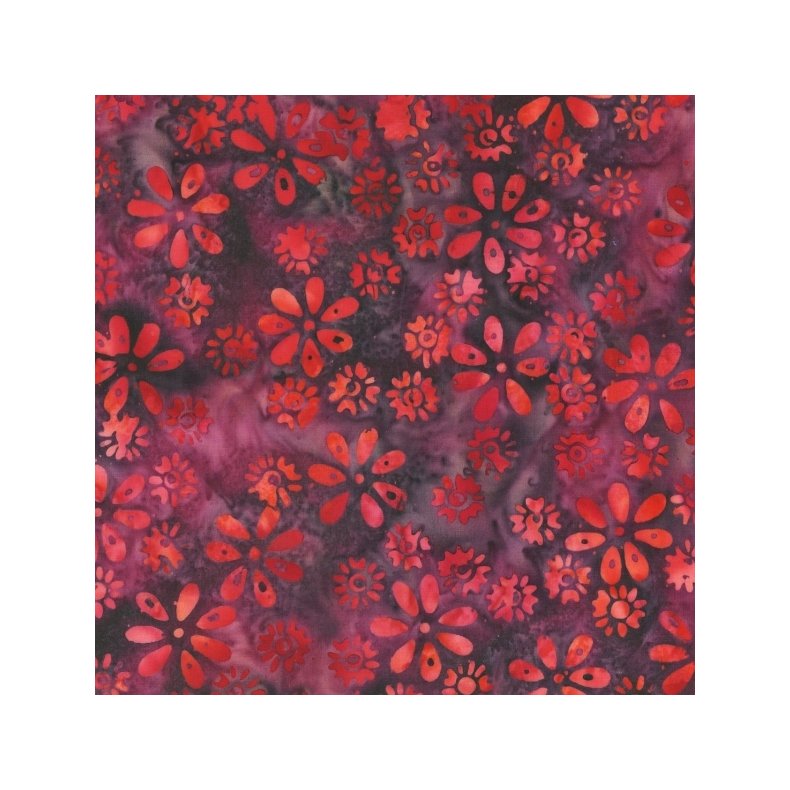 Batikstof - Jacquelines Magical - raspberry
