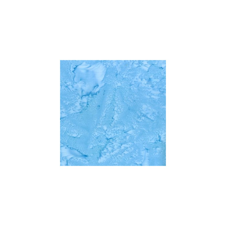 Batikstof - Ensfarvet Meleret - Bluebird