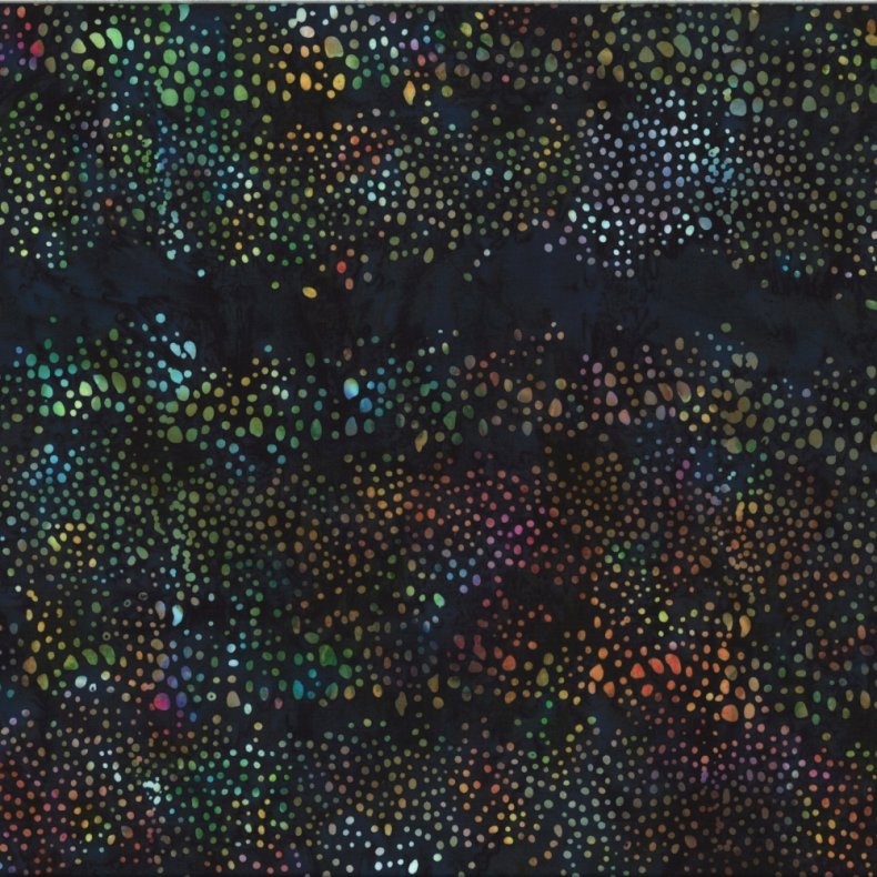 Batikstof - Abstract dots - Aurora
