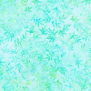 Batikstof - Artisan Leaves Aqua