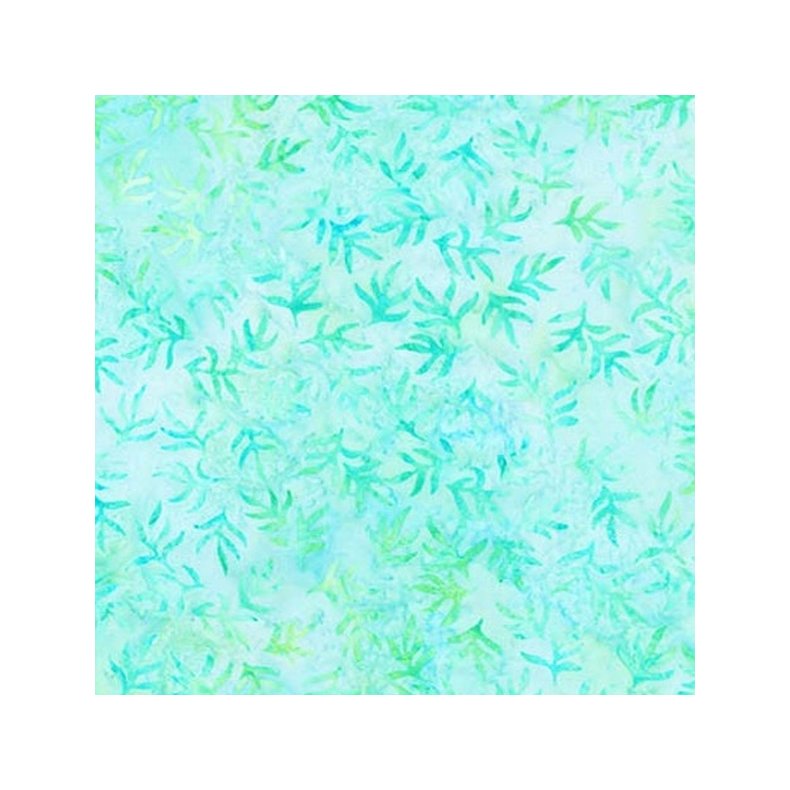 Batikstof - Artisan Leaves Aqua
