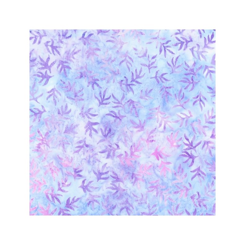 Batikstof - Artisan Leaves Lavender