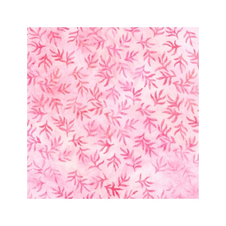 Batikstof - Artisan Leaves Pink