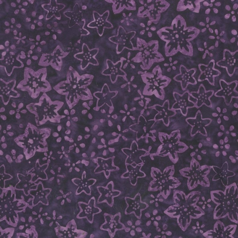 Batikstof - Blackberry starflower