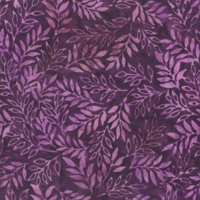 Batikstof - Boysenberry leaves