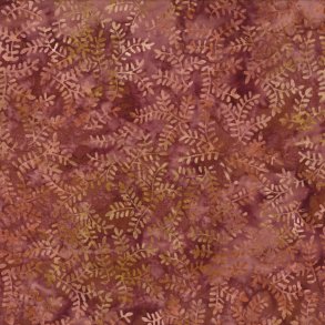 Batikstof - Burgundy Maidenhair