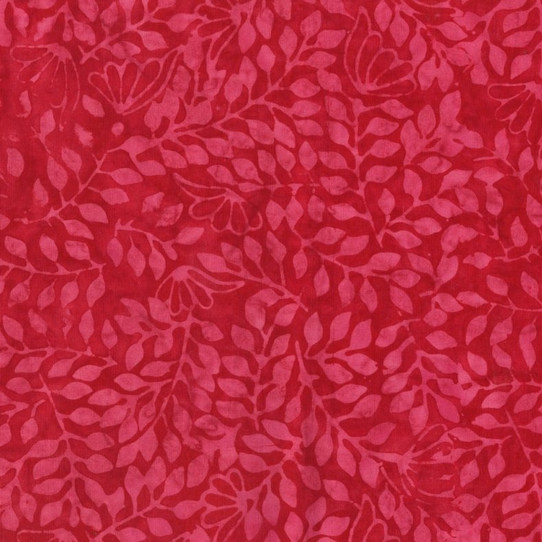 Batikstof - Cranberry vines