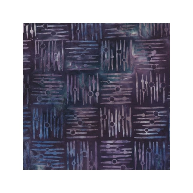 Batikstof - Crosshatch Purple