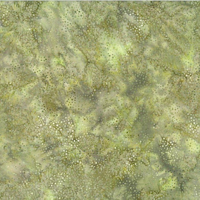 Batikstof - Dot - Olive