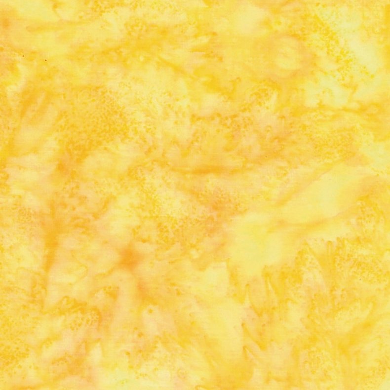 Batikstof - Ensfarvet Meleret - Citrine