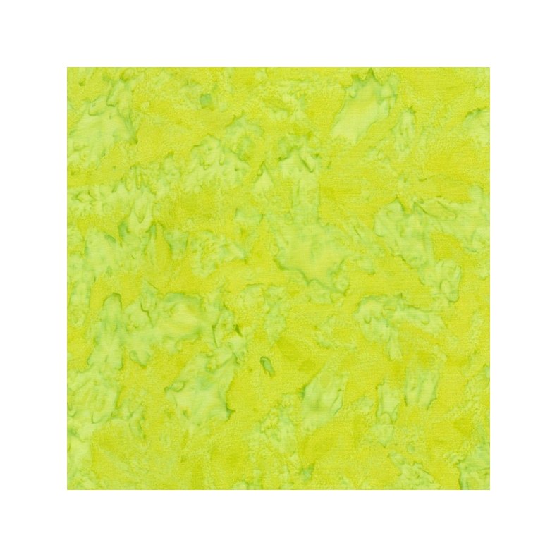 Batikstof - Ensfarvet Meleret - Energy Lime