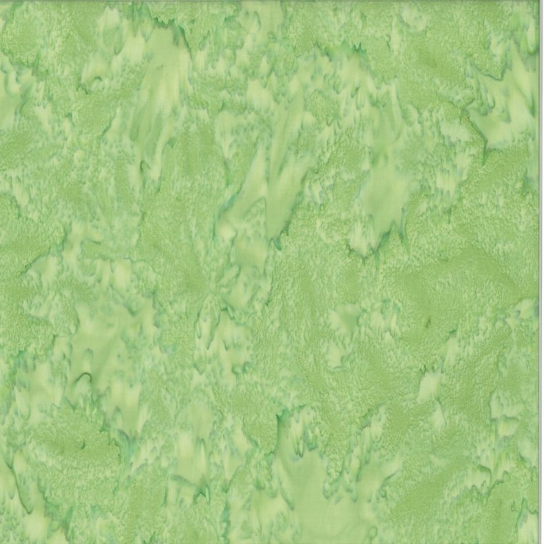 Batikstof - Ensfarvet Meleret - Parsley