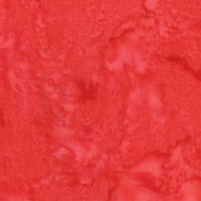 Batikstof - Ensfarvet Meleret mellem r�d - Jacqueline De Jonge 