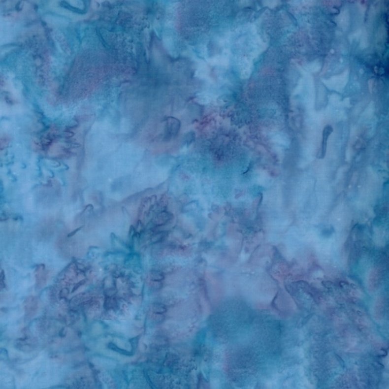 Batikstof - Ensfarvet Meleret - Wisteria