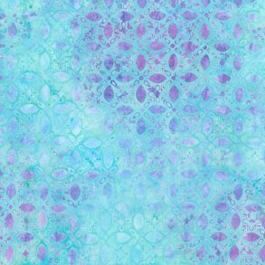 Batikstof - Fancy Feathers Aqua