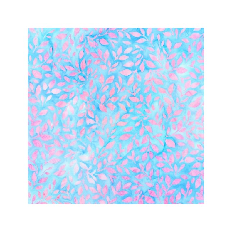 Batikstof - Leaves Sky