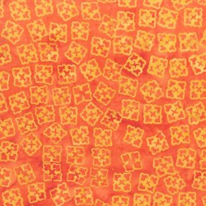 Batikstof - Orange stamp