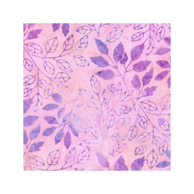 Batikstof - Rosette Pink Branch
