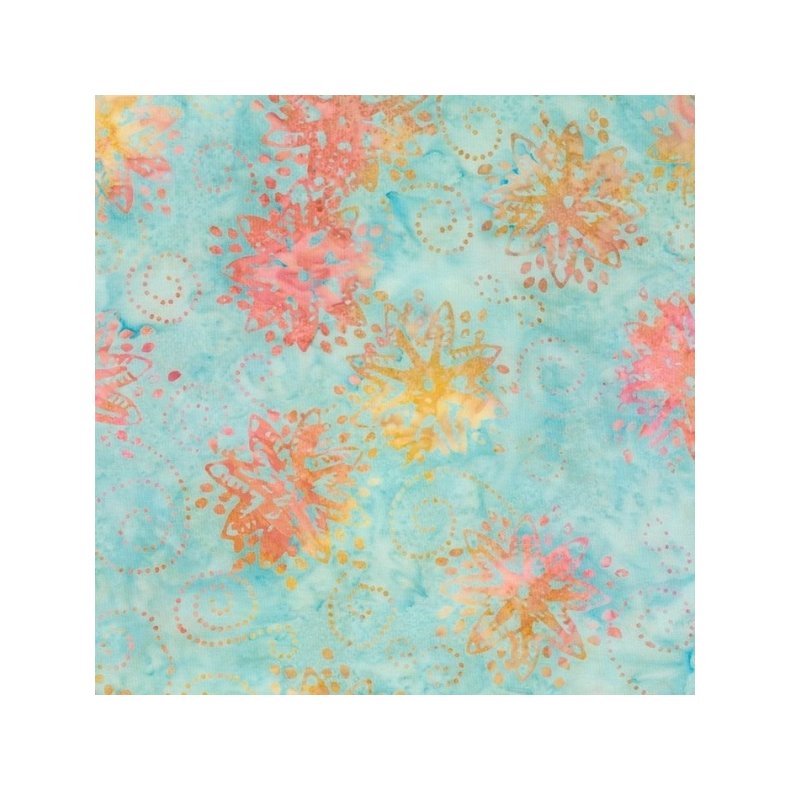 Batikstof - Pinwheel Surf