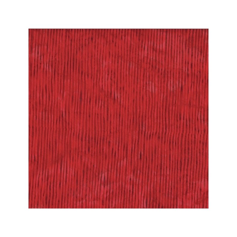 Batikstof - Stripe Scarlet