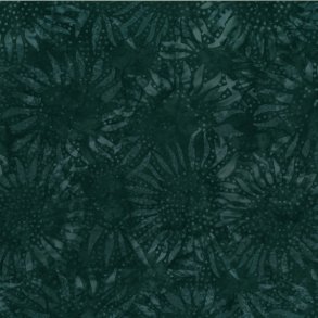 Batikstof - Sunflowers Blacklight