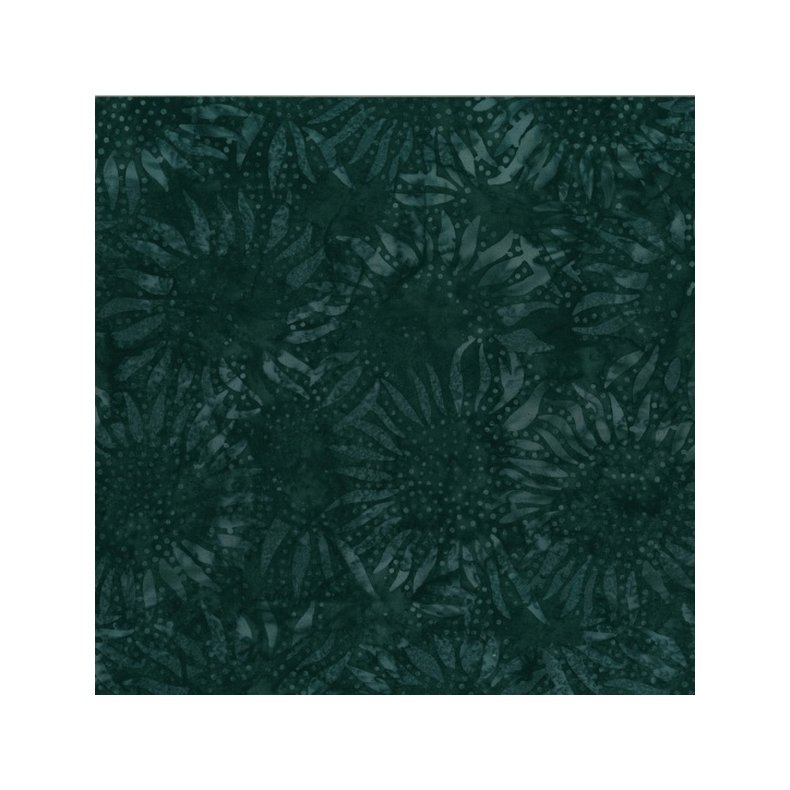 Batikstof - Sunflowers Blacklight