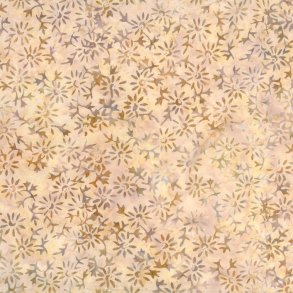 Batikstof - Small floral tan