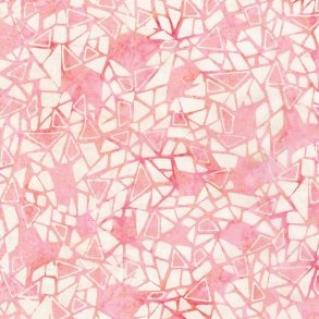 Batikstof - Triangles melon