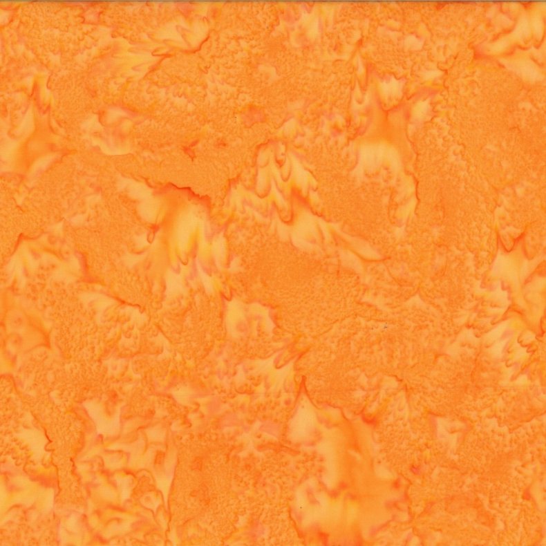 Batikstof - Ensfarvet Meleret - Cantaloupe