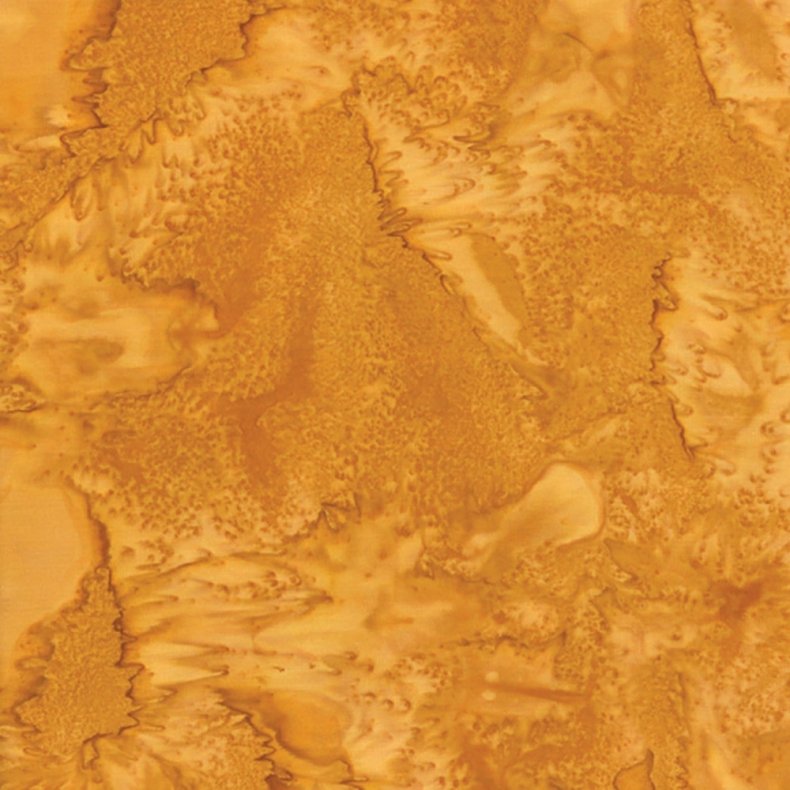 Batikstof - Ensfarvet Meleret - Curry