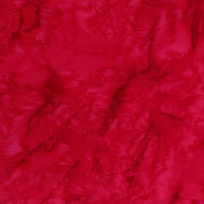Batikstof - Ensfarvet Meleret - Red
