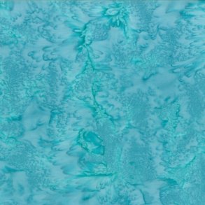 Batikstof - Ensfarvet meleret - Tidepool