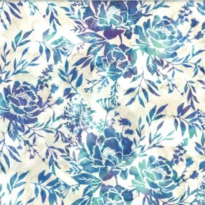 Batikstof - Wild flowers - Splash