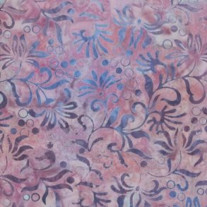 Batikstof - Winding Vines Pink Purple